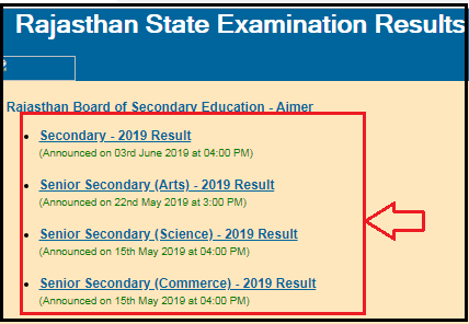 Rajasthan STSE Result step 3