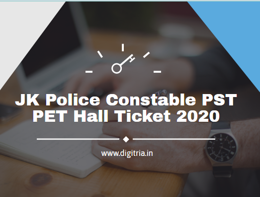 JK Police Constable 02 Border PST PET Hall Ticket