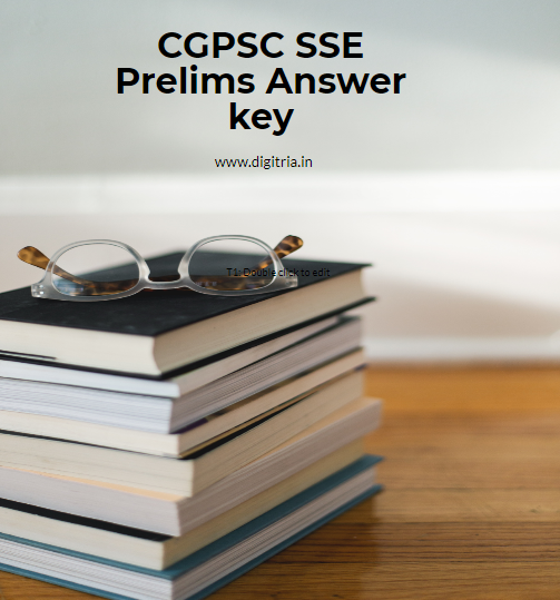 CGPSC SSE Prelims Answer key 2020