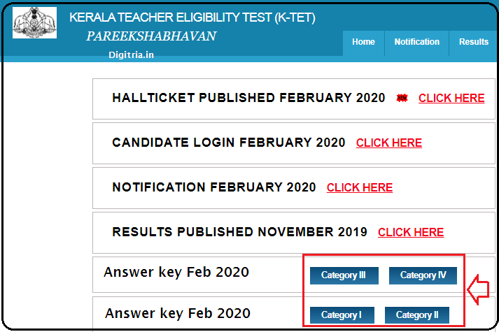 KTET Answer key 2020 links