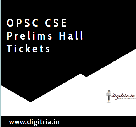 OPSC CSE Prelims Hall Tickets 2020 