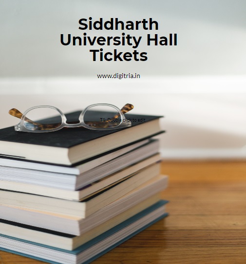 Siddharth University Hall Tickets 2020