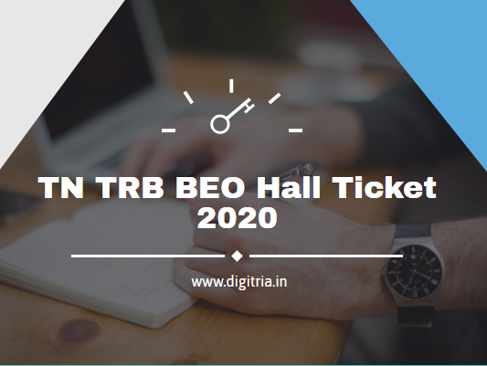 TN TRB BEO Hall Ticket 2020