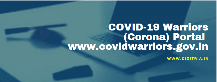 www.covidwarriors.gov.in COVID-19 Warriors (Corona) Portal website