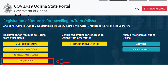 Odisha COVID-19 Registration Form Know your status