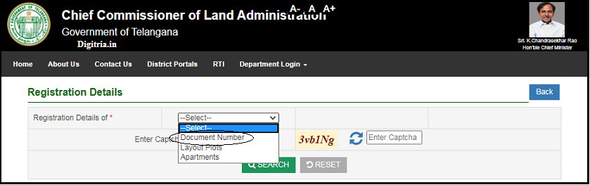 Select Document number