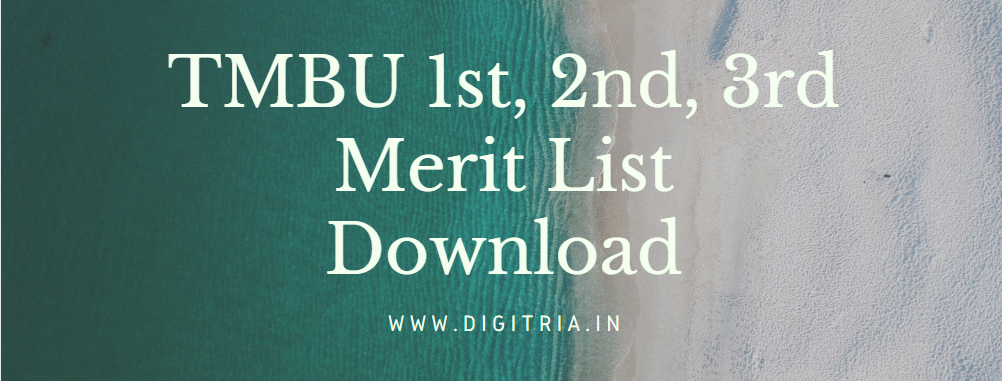 TMBU 1st Merit List 2020