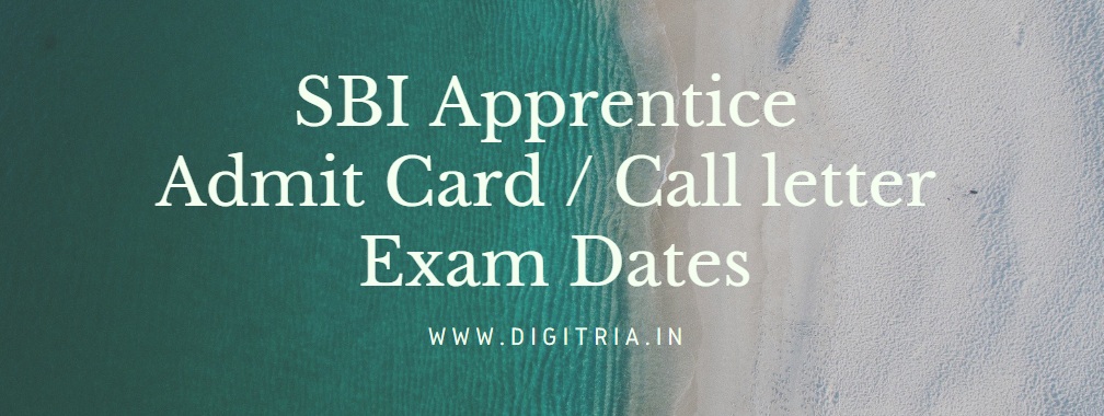 SBI Apprentice Admit Card 