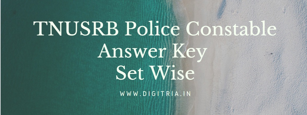 TNUSRB Police Constable Answer Key 