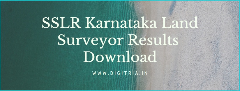 SSLR Karnataka Land Surveyor Results