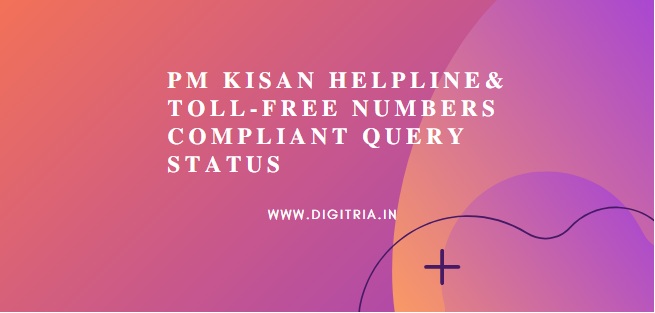 PM Kisan Helpline Toll-Free Numbers
