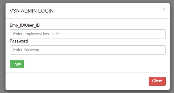 admin page of login