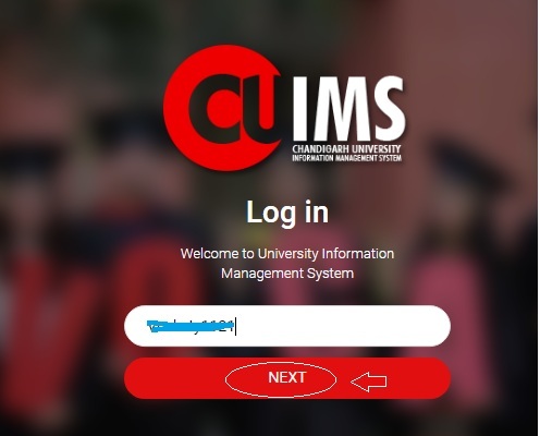 CUIMS Login page