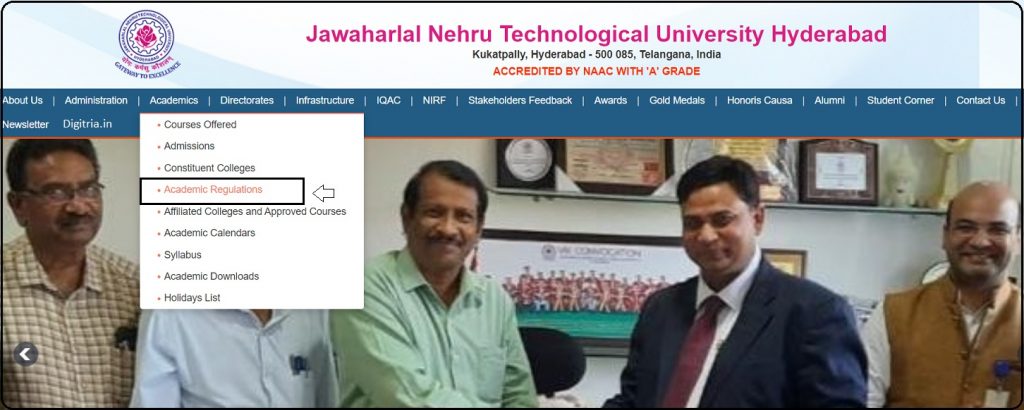 JNTUH academics page
