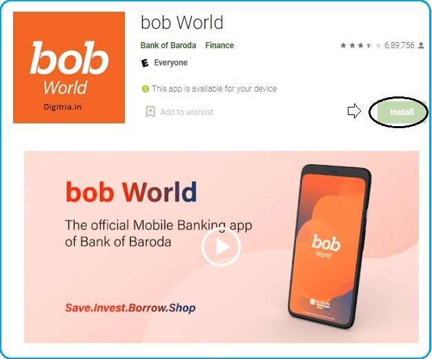 Bank of Baroda Netbanking BOB world app
