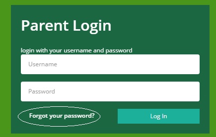 Forgot password click on
